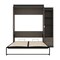 Bestar Orion Queen Murphy Bed and Narrow Shelving Unit with Drawers (85W), Bark Gray & Graphite 116881-000047 - alternate 3